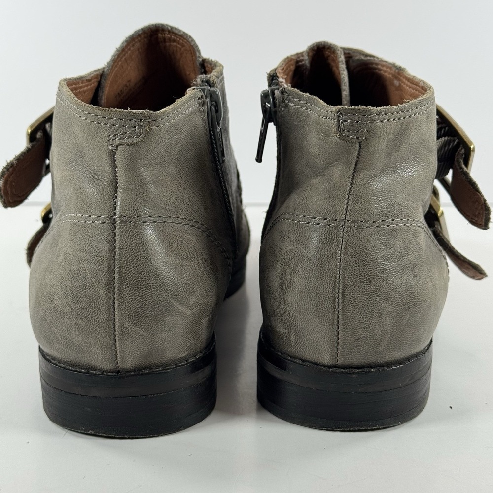 Lucky Brand LK-Daker Gray Cap Toe Leather Ankle Booties Women's Size 7‎ M - Picture 11 of 12